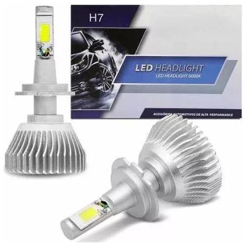 Par 2 Lâmpadas H4 Super Led Tiger Auto 6000k 44wts 