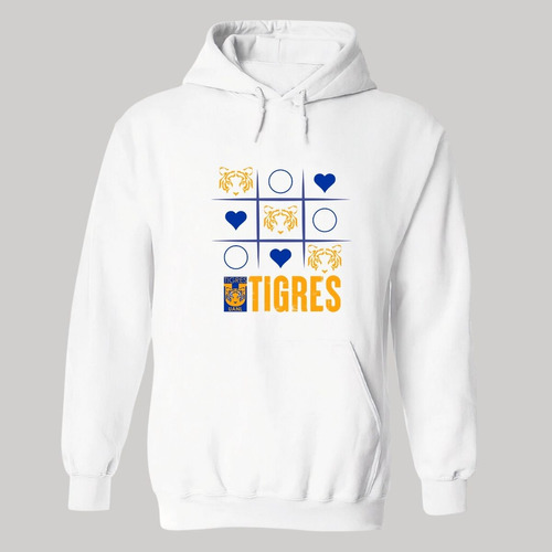 Sudadera Deportiva Hombre Hoodie Tigres Uanl Tic Tac Toe