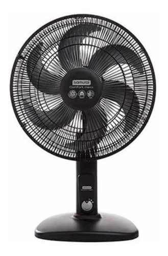 Ventilador Samurai Comfort Maxx Negro 3 En 1 / 6 Aspas