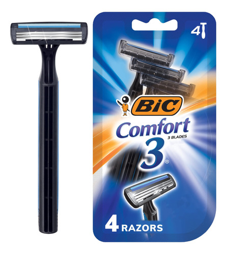 Bic Comfort 3 - Maquinilla De Afeitar Para Hombre (4 Unidade