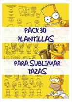Comprar Los Simpsons Plantillas Sublimar Tazas 30 Diseños Mockup Psd