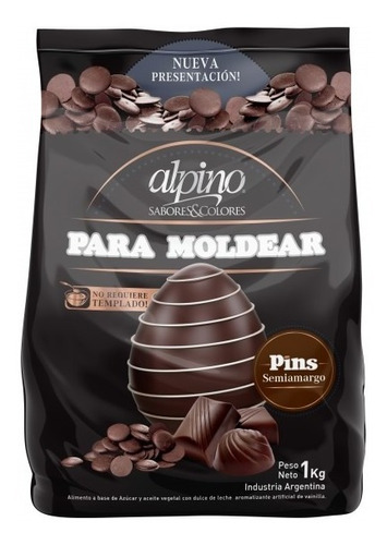 Chocolate Semiamargo Para Moldear En Pins Alpino