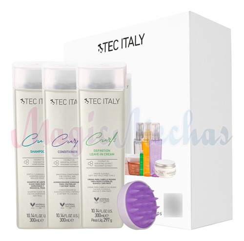 Kit Tec Italy Rizos Curls X3 - mL a $250