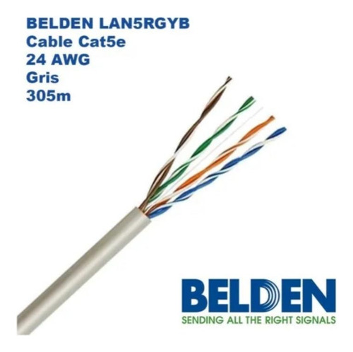 Cable De Red Utp Belden Cat5e 4pares 24awg