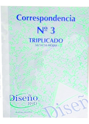 5 Talonario Correspondencia Cuaderno Nª3 Triplicado Diseño