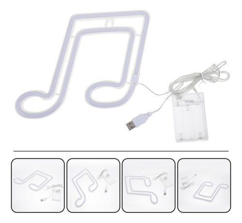 Ornamento Musical Note Neon Without