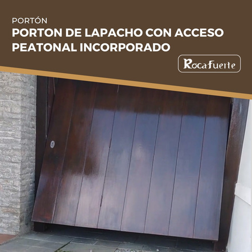 Imagen 3 de 10 de Portones Levadizos Automáticos De Hierro Y Madera