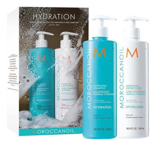 Pack Moroccanoil Hydration  Shampoo+acondicionador 500ml C/u