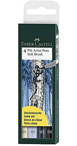 Pitt Artist Pen Set 4 Tonos De Gris Cartera