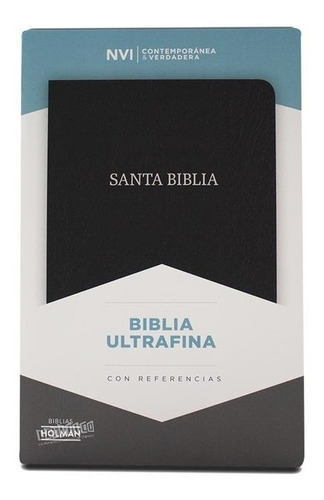 Biblia Nvi Ultrafina Negro Piel Fabricada 