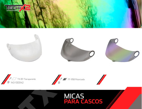 Mica Casco Techx2 Ff968 Polarizada