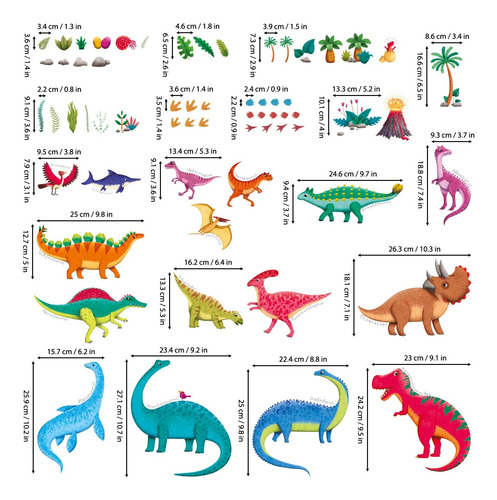 Decrowall Dslarge Dinosaur Decalas De Pared Pegatinas Para N