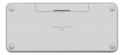 Kit 2x Teclado Bluetooth Logitech K380s Pebble Key 2 Branco