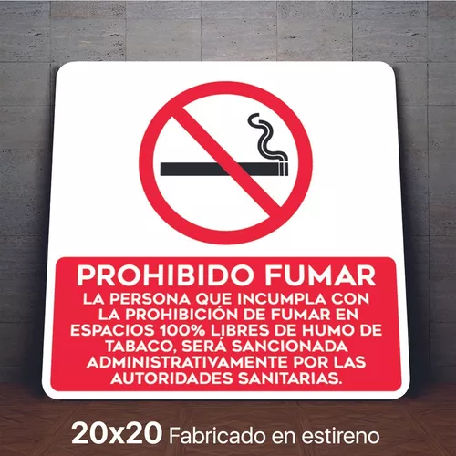 Cartel Prohibido Fumar, Beber y reunirse en esta zona Tamaño 25x35cm (B4)  Material PVC 0,7mm