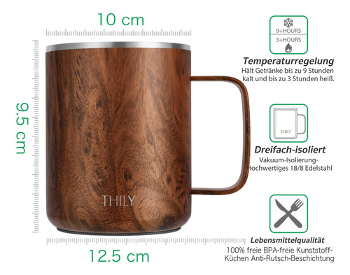 Tazón De Café Con Aislamiento De Acero Inoxidable De Acero I