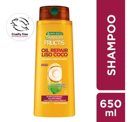 Shampoo Garnier Fructis Oil Repair Liso Coco 650ml