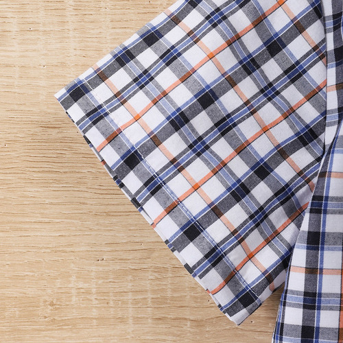 Conjunto A Cuadros Formal Para Niños Con Moño Y Tirantes Blanco 2-3 A