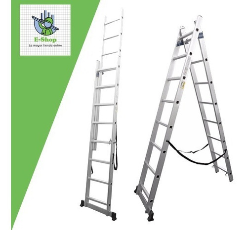 Escalera De Aluminio Extensible 12 Escalones Panther Pal812