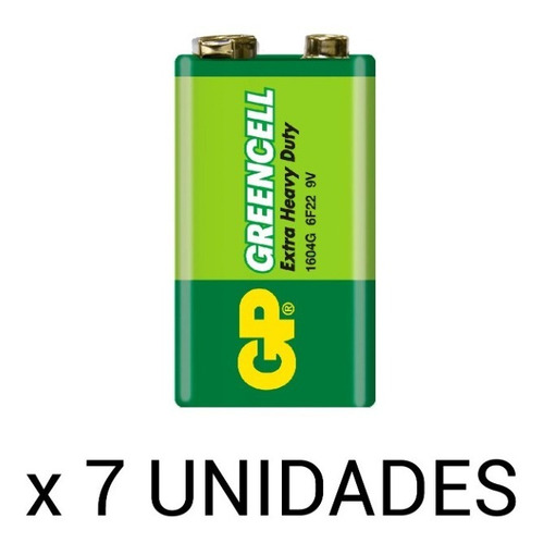 Pila Batería Cuadrada Gp Greencell 9v