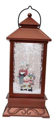 Farol Navideño Con Forma De Bola De Nieve Con Iluminación Mu