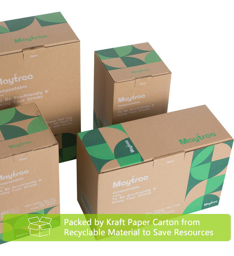 Vasos De Papel Compostables Y Biodegradables Maytree De 300