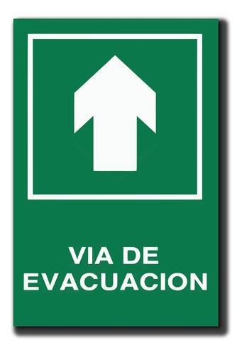 Señaletica Via Evacuacion Arriba 30x20cm Trovicel