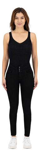 Pantalón Skinny Britos Jeans Mujer Negro Corazón 024861
