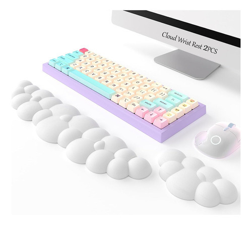 Soporte Ergonómico Para Teclado Y Muñeca Para Aliviar El Dol Color Blanco