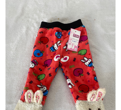 Pantalones Térmicos De Niñas Bebé Con Peluches En Tobillos