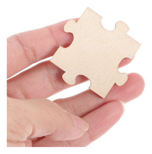 100pcs Blank Puzzle Pieces Unfinished Wood Puzzle Color Your