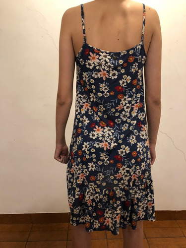 Vestido Muaa Claribelazul Florado Talle M Nuevo!