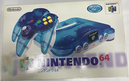 NINTENDO 64 - Nintendo 64 クリアブルー ソフト8点付 Nintendo 64 Limited Edition Cor Clear Blue Japones Cib | MercadoLivre
