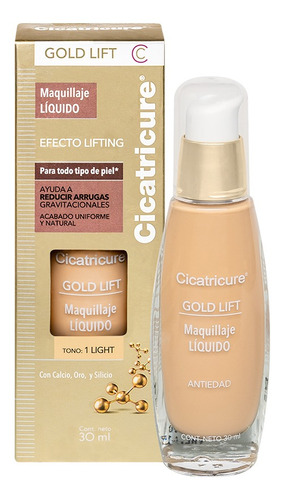 Imagen 1 de 5 de Cicatricure Gold Lift Maquillaje Liquido Light 30 Ml