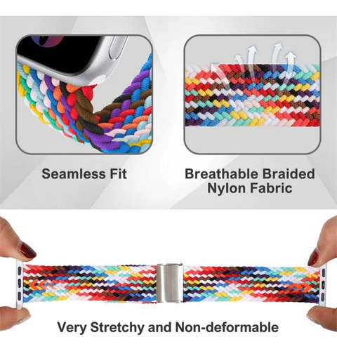 Manilla Pulsera Trenzada Para Apple Watch 42 44 45mm Ultra