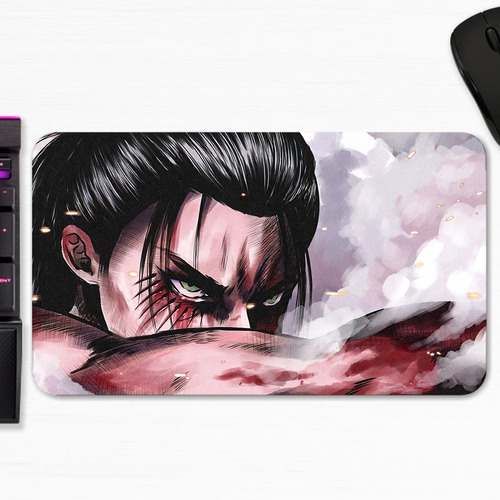 Mouse Pad Eren Attack On Titan Anime Art Gamer M