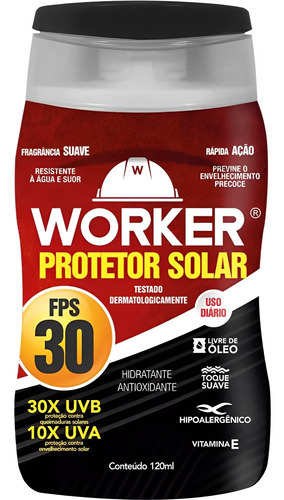 Protetor Solar Fps30 120ml - Worker