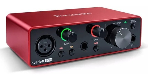 Placa De Sonido Usb Focusrite Scarlett Solo 3ra Generacion 2