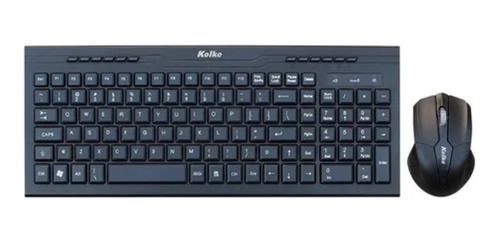 Imagen 1 de 1 de Kit de teclado y mouse inalámbrico Kolke KEK-1415 Español de color negro