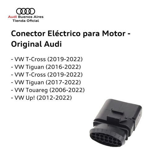 Imagen 5 de 9 de Ficha/conector Eléctrico Para Motor Audi 6x0-973-817