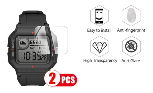 2x Película De Vidro Smartwatch Xiaomi Amazfit Neo