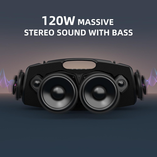 Zealot Altavoz Portátil, Altavoz Bluetooth De 120 W Con Grav