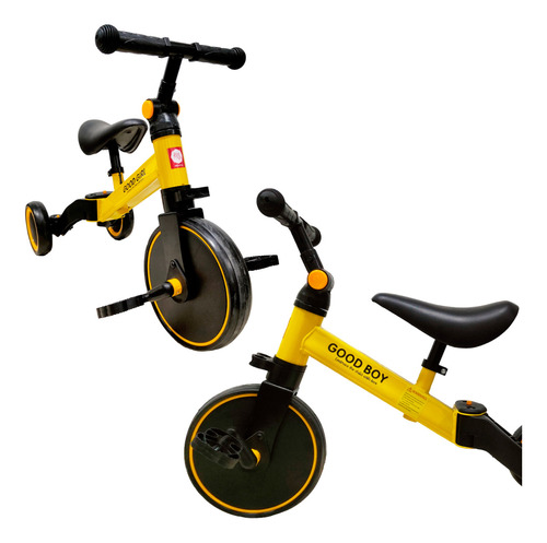 Triciclo Y Bici De Balance Para Niños 2en 1 Amarillo Bm Toys