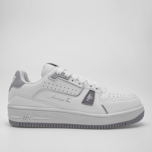 Tenis Junior American Fire 7123 Blanco Gris 120-303