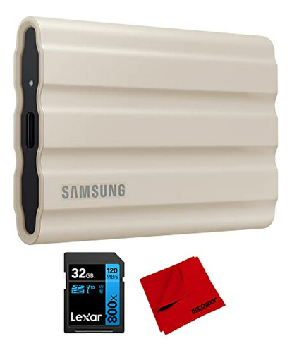 Bundle Samsung T7 1tb Ssd + Lexar 32gb Sdhc + Paño De Limpie