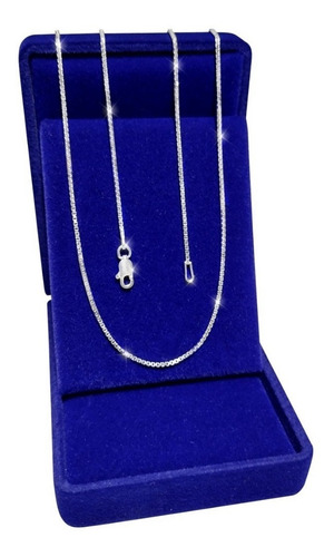 Imagem 4 de 5 de Cordão Corrente Veneziana Em Prata 925 Masculina 60cm 1,2mm