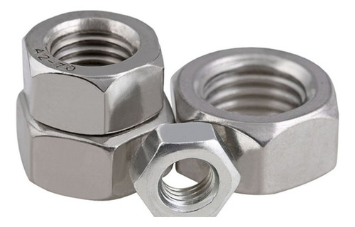 Porca Inox Polegada 3/8 Unc Chave 9/16 - 25 Unidades