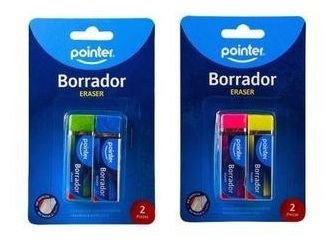 Card Borrador En Blister X2 Piezas Pointer Mayor Y Detal 