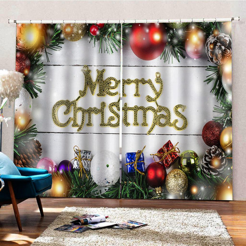 55x40 '' Cortinas De Navidad 2 Paneles De Cortinas De