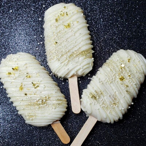 Moldes Silicona Helados Paletas Helado 3 Cavidades Color Violeta Pastelería