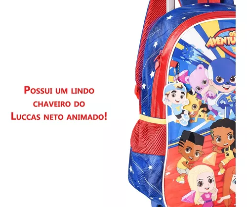 Mochila Infantil Escolar Luccas Neto Rodinha Aventureiros